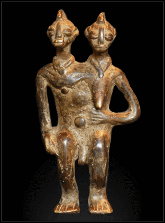 art africain couple androgine lobi bronze burkina